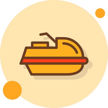 Tekne. Web simgesi basit illüstrasyon