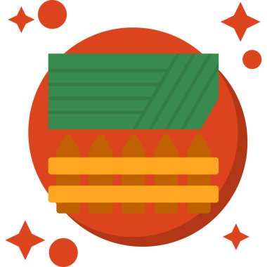 Hamburger yemek ikonu düz stil