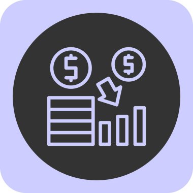 Dolar simgesi vektör illüstrasyonu