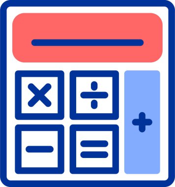 hesap makinesi simgesi, vektör illüstrasyonu