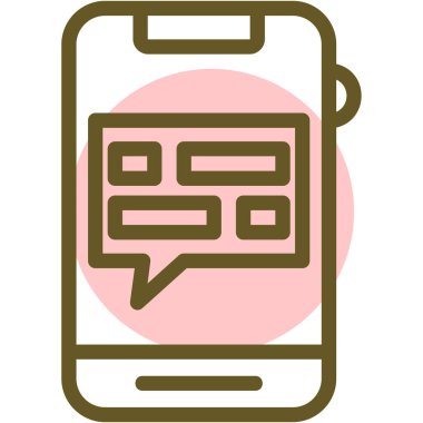 Sohbet simgesi vektör illüstrasyonu