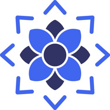 Dekorasyon çiçek simgesi - özet biçimi