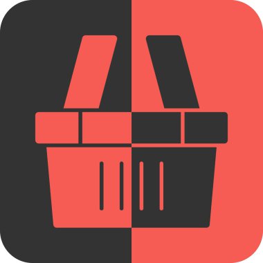 Kutu simgesi olan alışveriş arabası, vektör illüstrasyon tasarımı