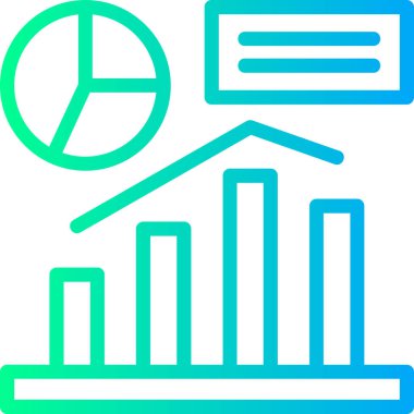 çizelge grafik grafiği simgesi dış hat biçiminde