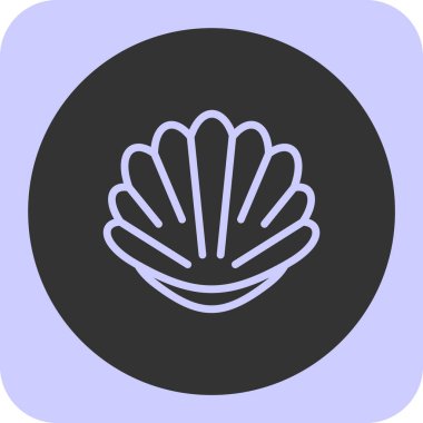 deniz kabuğu ikonu vektör illüstrasyonu