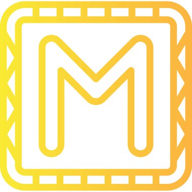 M harfi logo dizayn vektörü