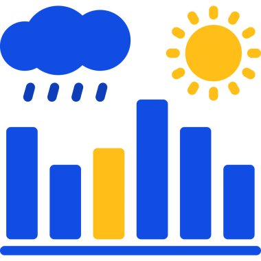 Bulut hava tahmini simgesi doldurulmuş ana hatlar biçiminde