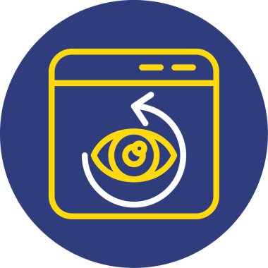 Göz simgesinin vektör illüstrasyonu