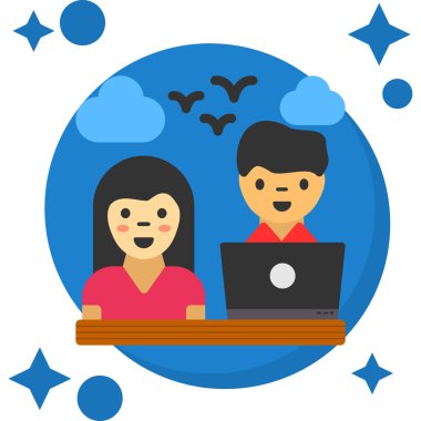 Düz tasarlanmış iş adamları konsepti. İş konsepti, web sitesi, web sitesi afişleri. boş web sitesi şablonu ve gençler.