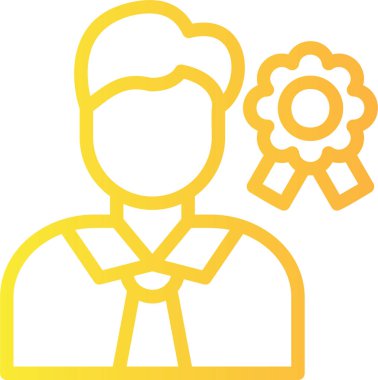 Müdür bey. Web simgesi basit illüstrasyon