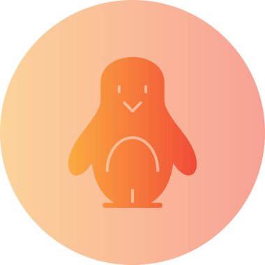 Benzersiz penguen vektör simgesi
