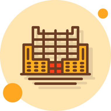 Bina. Web simgesi basit illüstrasyon