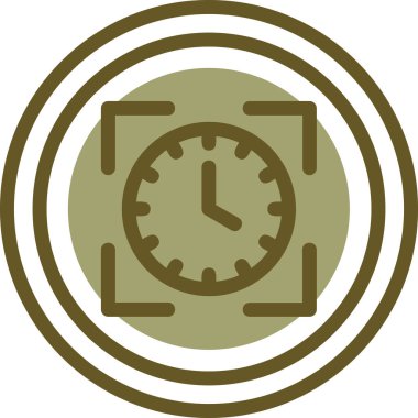 Saat simgesi vektör illüstrasyonu