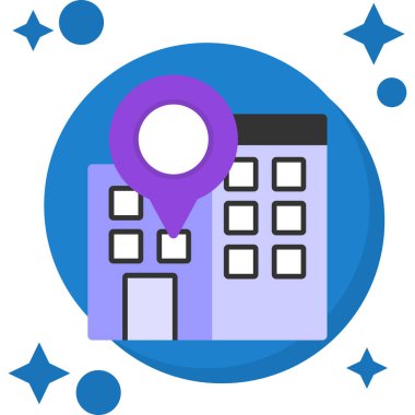 Harita. Web simgesi basit illüstrasyon