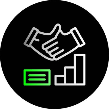 İş anlaşması simgesi vektör illüstrasyonu