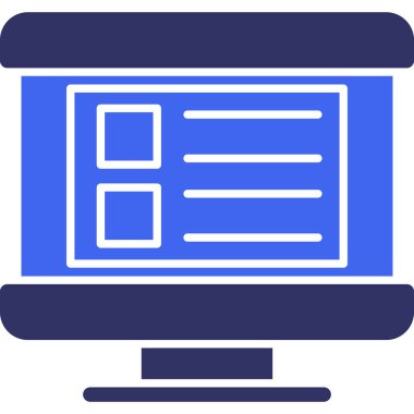 Bilgisayar. Web simgesi basit illüstrasyon