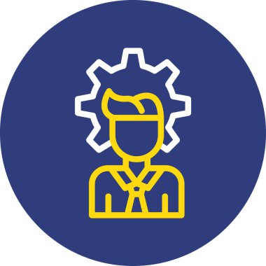 İllüstrasyon basit dişli simgesi