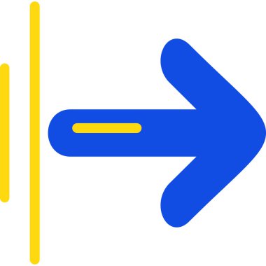 Düz biçimli ok yönü simgesi