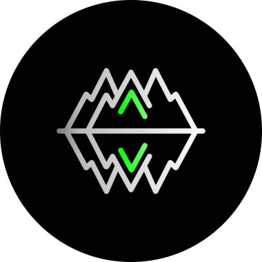 Çizgi vektör simgesi olan güzel elmas