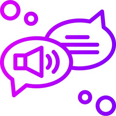 Sohbet simgesi, vektör çizimi