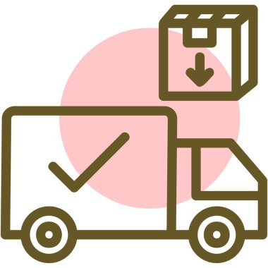 dağıtım simgesi. düz dizayn