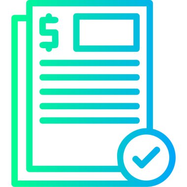 Sözleşme web simgesi, basit vektör illüstrasyonu