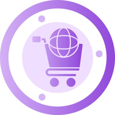 Alışveriş arabası vektör simgesi