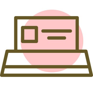 Dizüstü bilgisayar simgesi vektör çizimi