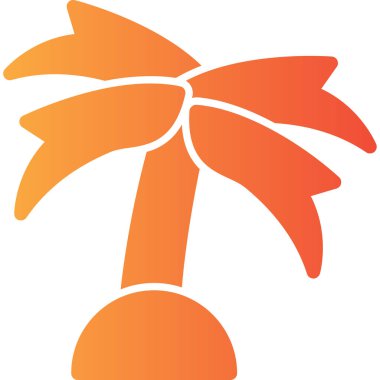 Palmiye ağacı. Web simgesi basit illüstrasyon