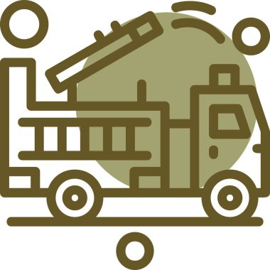 Bir araba simgesinin vektör illüstrasyonu