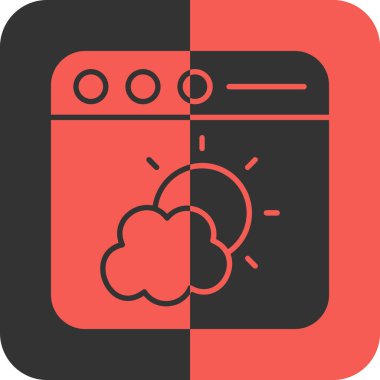 Moda tasarım tarzında bulut simgesi.