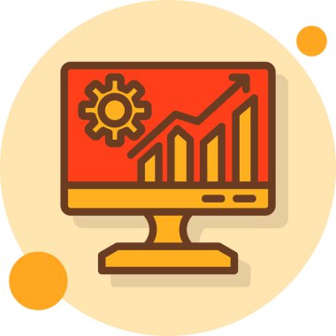 iş yönetimi düz vektör simgesi