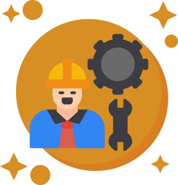 Mühendis simgesi vektör çizimi