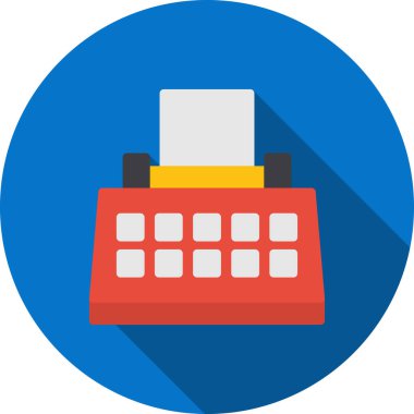 Daktilo vektör illüstrasyonu düz illüstrasyon