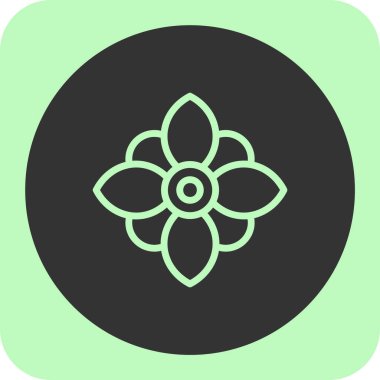 çiçek simgesi, vektör illüstrasyonu