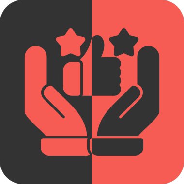 el ve yıldız vektör simgesi