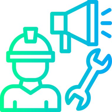 İşçi. Web simgesi basit tasarım