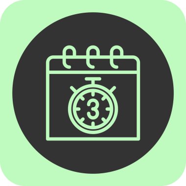 Alarm saati simgesi, vektör illüstrasyonu