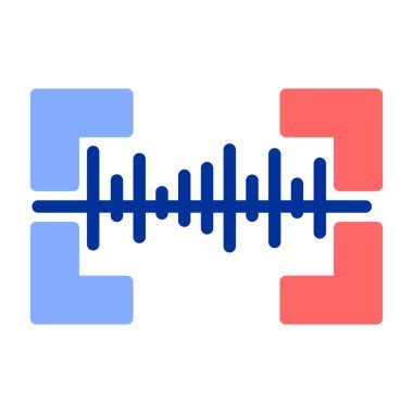 ses dalgası simgesi. Web için basit ses vektör simgeleri çizimi