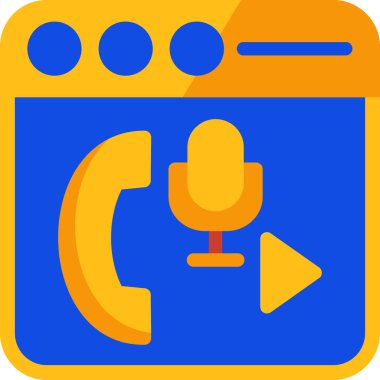 Konuşmacı. Web simgesi basit illüstrasyon