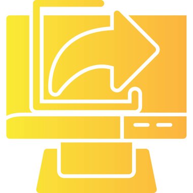 Monitör. Web simgesi basit illüstrasyon