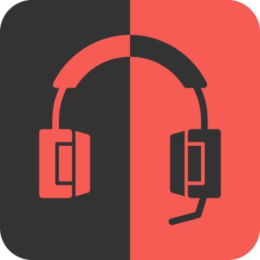 kulaklık simgesi vektör illüstrasyonu