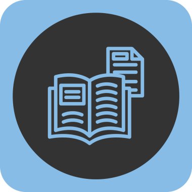 Kitap ikonu. İllüstrasyon tasarımı. düzenlenebilir vektör 10