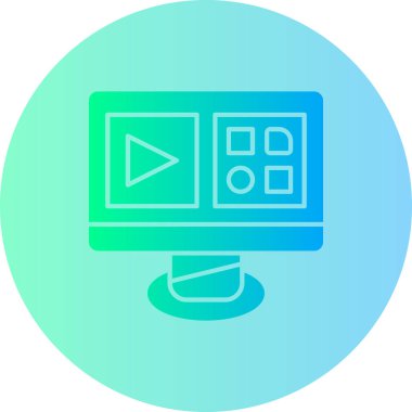 Bilgisayar. Web simgesi basit illüstrasyon