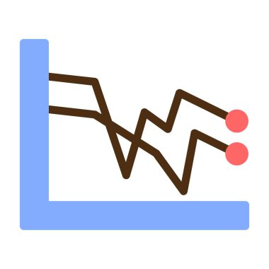 Aşağı ok ile grafiği. Basit tasarım