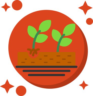 bitki simgesi, basit vektör illüstrasyonu