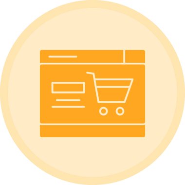 Alışveriş. Web simgesi basit tasarım