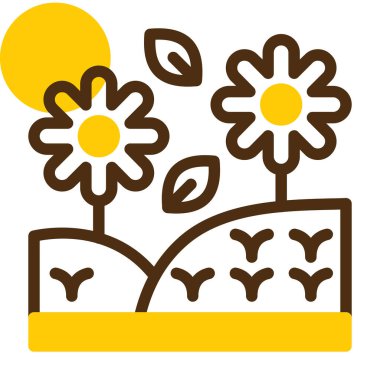 çiçekler ve bitkiler vektör simgesi