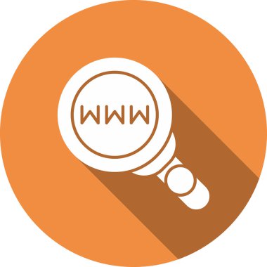 Tarayıcı araması. Web simgesi basit illüstrasyon