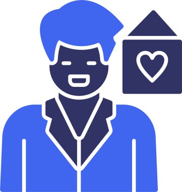 Kalp. Web simgesi basit illüstrasyon